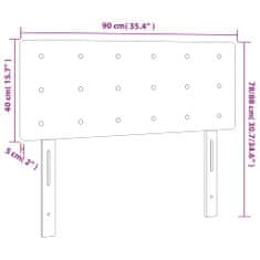 Vidaxl Čelo postele bledosivé 90x5x78/88 cm zamat