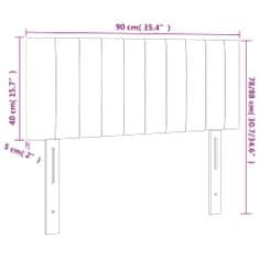 Vidaxl Čelo postele s LED čierne 90x5x78/88 cm látka