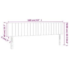 Vidaxl Čelo postele s LED čierne 160x5x78/88 cm zamat