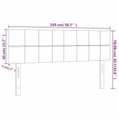 Vidaxl Čelá postele 2 ks sivohnedé 72x5x78/88 cm látka