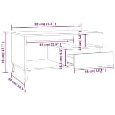 Vidaxl Konferenčný stolík betónový sivý 90x49x45 cm spracované drevo