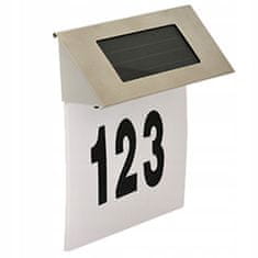 Polux Solárne Záhradné LED Svietidlo domové číslo