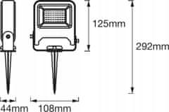 LEDVANCE Reflektor LED 10W 800lm 3000K Teplá biela IP65 Sivá GARDEN Flood Endura Drivable