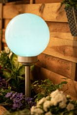 Polux 6x Solárne Záhradné LED Svietidlo Guľa 20cm do zem 3500K + RGB