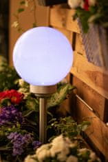 Polux 6x Solárne Záhradné LED Svietidlo Guľa 20cm do zem 3500K + RGB