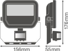 LEDVANCE LED Reflektor 20W 2400lm 3000K Teplá biela IP65 biely so senzorom pohybu a súmraku