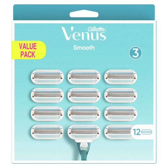 Gillette Venus Smooth náhradná holiaca hlavica 12 ks