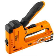 NEO TOOLS Multifunkčná zošívačka 4v1 oranžová TOP-16-030