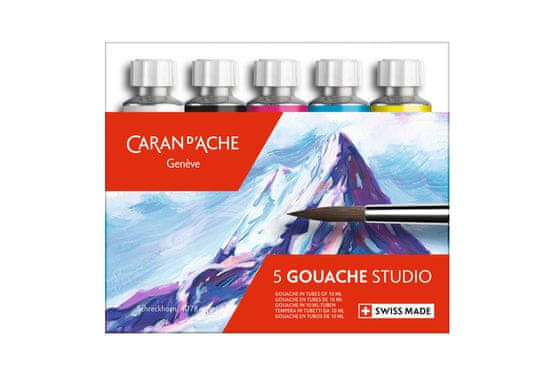 Caran´d Ache Kvasové farby, 5 farieb, tuba 10 ml, 2003.305