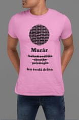 Superpotlac Pánske tričko Murár, Ružová 4XL