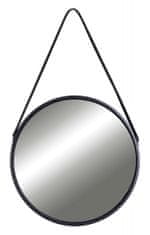 TZB Závesné okrúhle zrkadlo Fanti 60 cm čierne