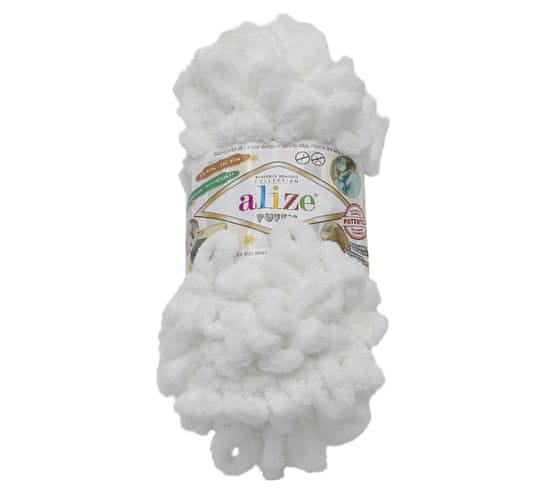 Alize Priadza PUFFY - 100g / 9 m - biela