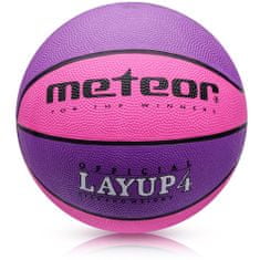 Basketbalová lopta LAYUP veľ.4 ružovo-fialová D-380