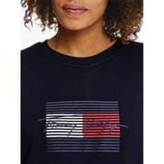 Tommy Hilfiger Mikina tmavomodrá 158 - 162 cm/XS Regular Flag Cnk