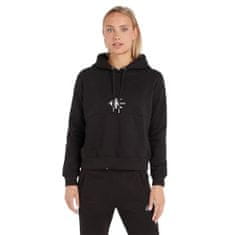 Calvin Klein Mikina čierna 158 - 162 cm/XS Monologo Hoodie