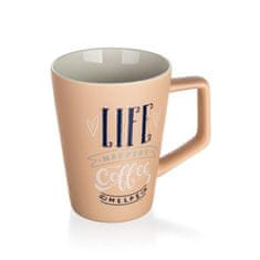 Banquet Hrnček keramický LIFE COFFEE 450 ml, súprava 4 ks