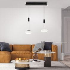 PAUL NEUHAUS VÝPREDAJ VZORKY PAUL NEUHAUS LED Q ETIENNE závesné svietidlo Smart Home, čierna, podlhovasté, 2 ramenné ZigBee 2700-5000K