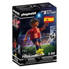 Playmobil Futbalista Španielska , Šport a akcia, 7 dielikov, 71129