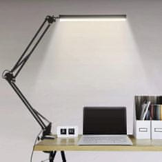 Northix Flexibilná stolová lampa so svorkou a nožičkou - USB 