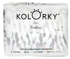 KOLORKY DAY - perie - S (3-6 kg) - 25 ks - jednorázové eko plienky