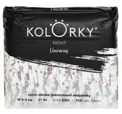 KOLORKY NIGHT - M (5-8 kg) - 21 ks - nočné jednorázové eko plienky