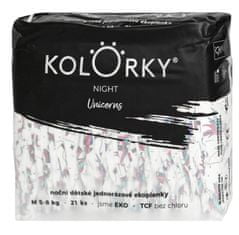 KOLORKY NIGHT - M (5-8 kg) - 21 ks - nočné jednorázové eko plienky