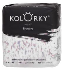 KOLORKY NIGHT - L (8-13 kg) - 19 ks - nočné jednorázové eko plienky