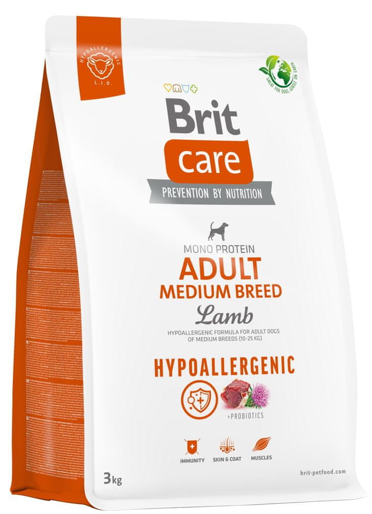 Brit Care Dog Hypoallergenic Adult Medium Breed, 3 kg