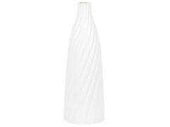 Beliani Dekoratívna keramická váza 45 cm biela FLORENTIA