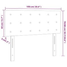 Vidaxl Čelo postele bledosivé 100x5x78/88 cm zamat