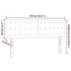 Vidaxl Čelo postele s LED čierne 144x5x78/88 cm umelá koža