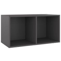 Vidaxl Box na vinylové platne sivý 71x34x36 cm drevotrieska