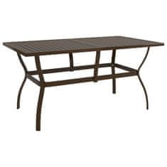 Petromila vidaXL Záhradný stôl hnedý 140x80x72 cm oceľ
