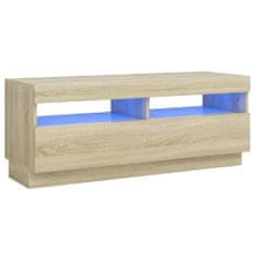 Vidaxl TV skrinka s LED svetlami dub sonoma 100x35x40 cm