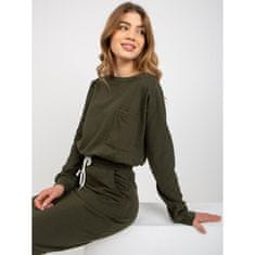 Ex moda Dámsky set s krátkou mikinou OLIVIA khaki EM-KMPL-644.18P_393219 Univerzálne