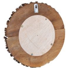 Petromila vidaXL Nástenné zrkadlo 40 cm teakové drevo okrúhle