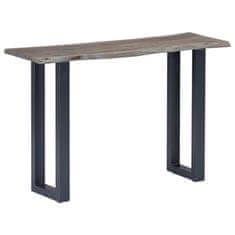 Petromila vidaXL Konzolový stolík z akáciového dreva a železa sivý 115x35x76 cm
