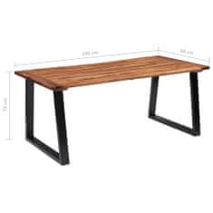 Vidaxl Jedálenský stôl, akáciový masív 180x90 cm