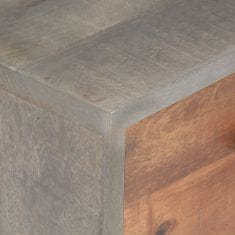 Petromila vidaXL Nočný stolík sivý 40x30x50 cm masívne surové mangovníkové drevo