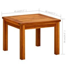 Petromila vidaXL Záhradný konferenčný stolík 45x45x36 cm akáciový masív