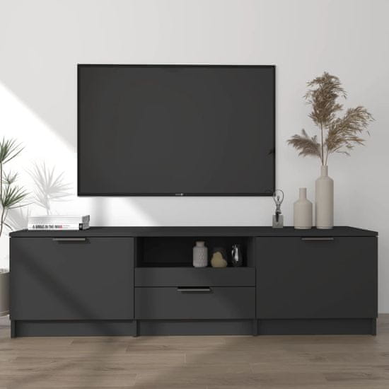 Vidaxl TV stolík čierny 140x35x40 cm spracované drevo