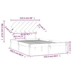 Vidaxl Posteľný rám 120x200 cm masívne drevo