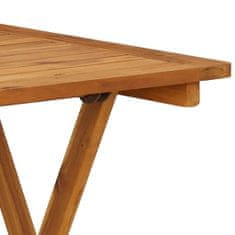 Vidaxl Skladací záhradný stôl 70x70x75 cm, akáciový masív