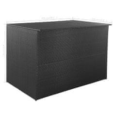Petromila vidaXL Záhradný úložný box čierny 150x100x100 cm polyratanový
