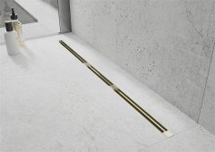 Mexen Flat 360° super slim podlahový žľab otočný 80, zlatý (1551080)