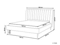 Beliani Zamatová posteľ 180 x 200 cm zelená MARVILLE