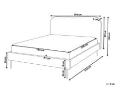 Beliani Zamatová posteľ 180 x 200 cm sivá FLAYAT