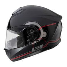 W-TEC Moto prilba Yorkroad Fusion Farba Black Grey Red Glossy, Veľkosť L (59-60)