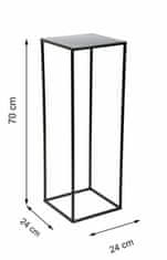Dekorstyle Kvetinový stojan Charr 70 cm čierny