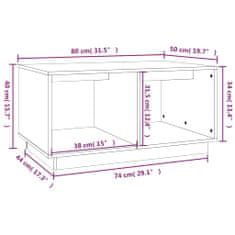 Vidaxl Konferenčný stolík medovo-hnedý 80x50x40 cm borovicový masív